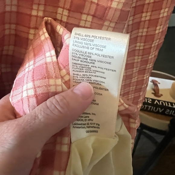 Free people Olivia gingham blazer size XL NWT - Picture 5 of 9